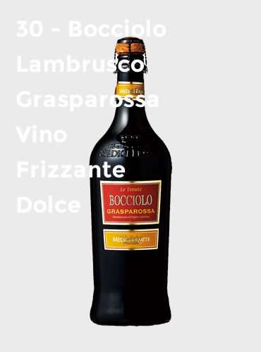 30 - Bocciolo Lambrusco Grasparossa Vino Frizzante Dolce
